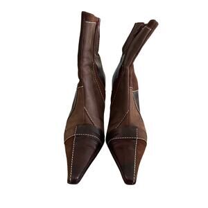 Nine West Patchwork Brown Leather Boots 9B
